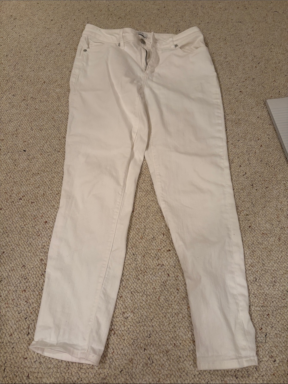 Women's White Straight-Leg Jeans